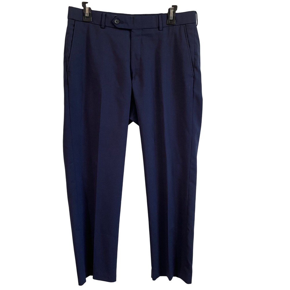 Ballin Super 120s Wool Comfort-EZE Dress Pants Navy‎ Blue Mens 32 Trousers